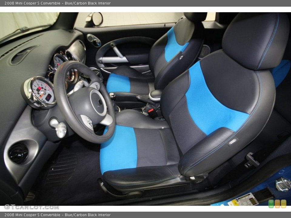 Blue/Carbon Black Interior Front Seat for the 2008 Mini Cooper S Convertible #77815171
