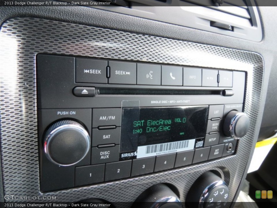 Dark Slate Gray Interior Audio System for the 2013 Dodge Challenger R/T Blacktop #77815178