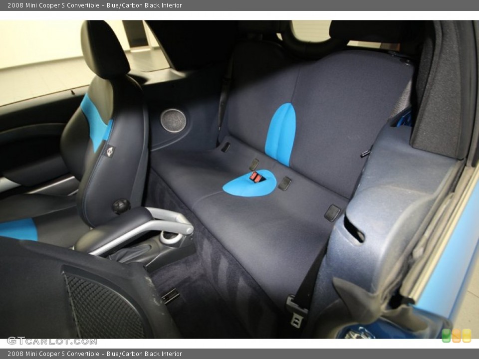 Blue/Carbon Black Interior Rear Seat for the 2008 Mini Cooper S Convertible #77815187