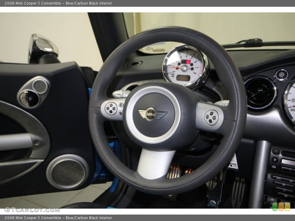 Blue/Carbon Black Interior Steering Wheel for the 2008 Mini Cooper S Convertible #77815305