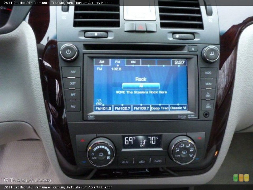Titanium/Dark Titanium Accents Interior Controls for the 2011 Cadillac DTS Premium #77815349