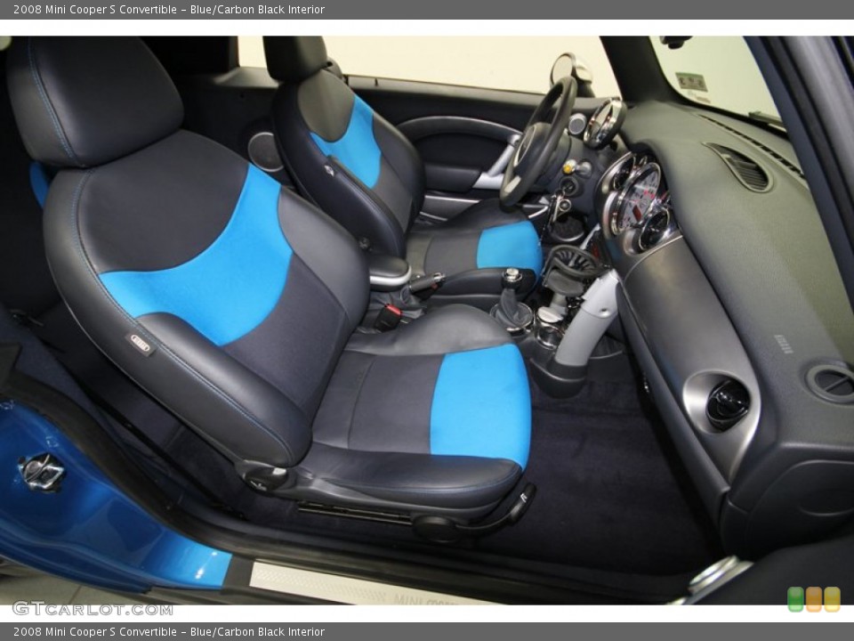 Blue/Carbon Black Interior Front Seat for the 2008 Mini Cooper S Convertible #77815367