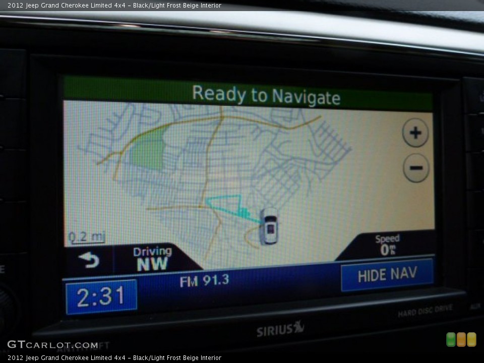 Black/Light Frost Beige Interior Navigation for the 2012 Jeep Grand Cherokee Limited 4x4 #77815436