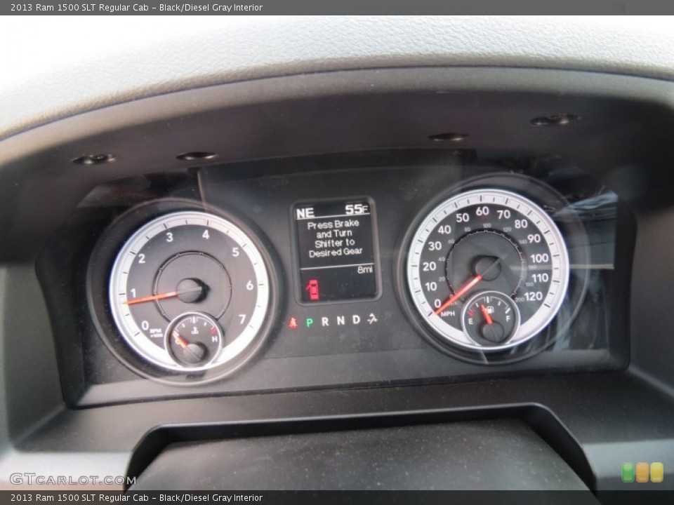 Black/Diesel Gray Interior Gauges for the 2013 Ram 1500 SLT Regular Cab #77815547