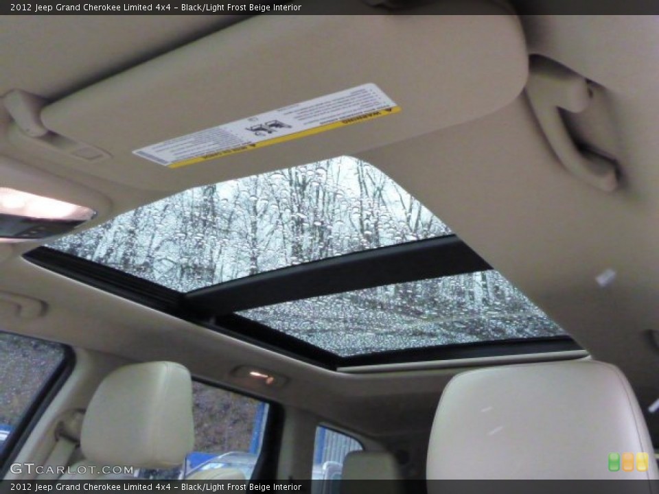 Black/Light Frost Beige Interior Sunroof for the 2012 Jeep Grand Cherokee Limited 4x4 #77815550