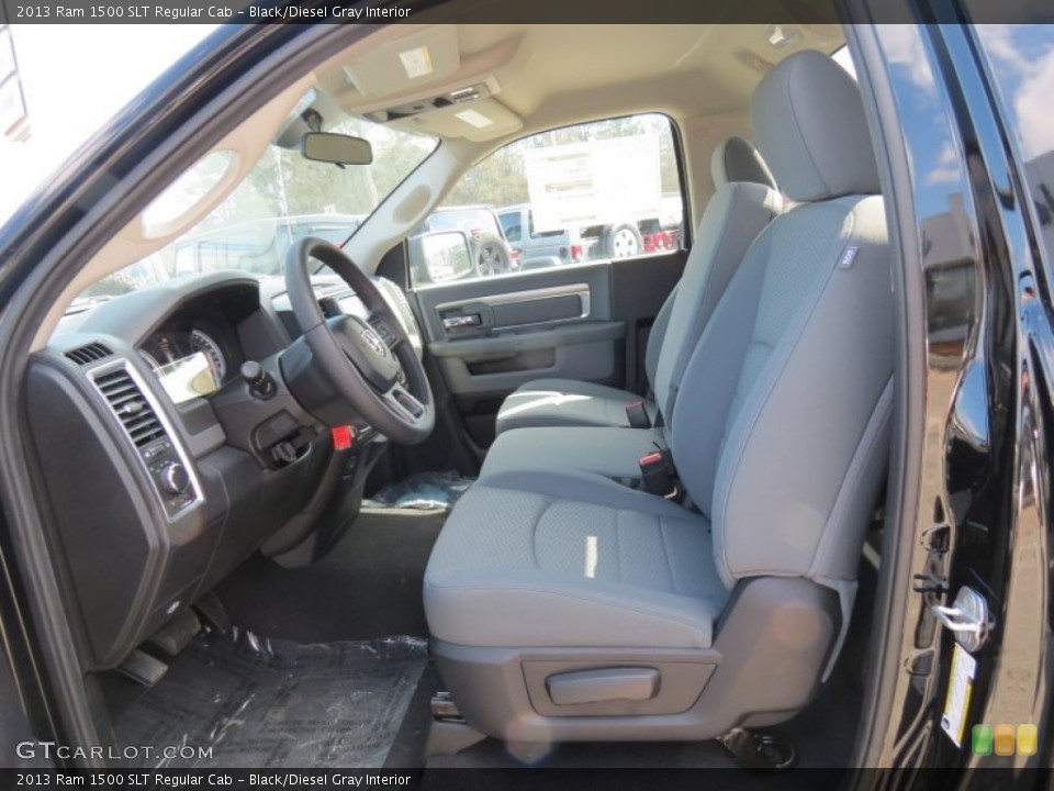 Black/Diesel Gray Interior Photo for the 2013 Ram 1500 SLT Regular Cab #77815724