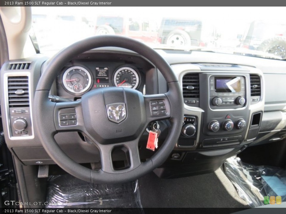 Black/Diesel Gray Interior Dashboard for the 2013 Ram 1500 SLT Regular Cab #77815747