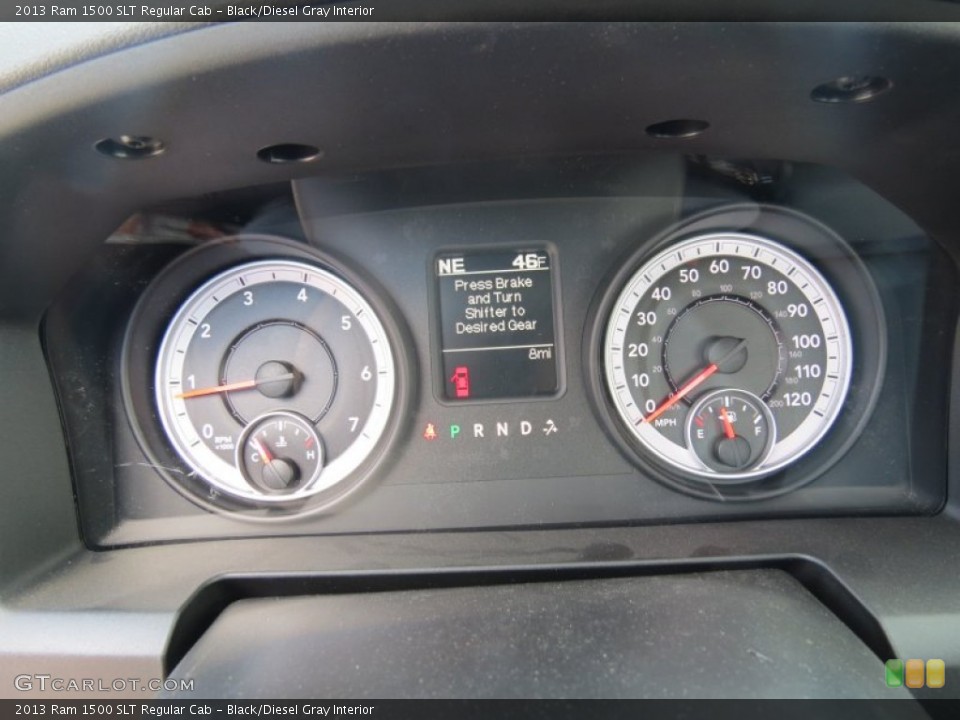 Black/Diesel Gray Interior Gauges for the 2013 Ram 1500 SLT Regular Cab #77815757