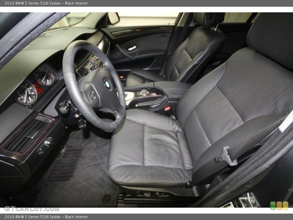 Black Interior Front Seat for the 2010 BMW 5 Series 528i Sedan #77815919
