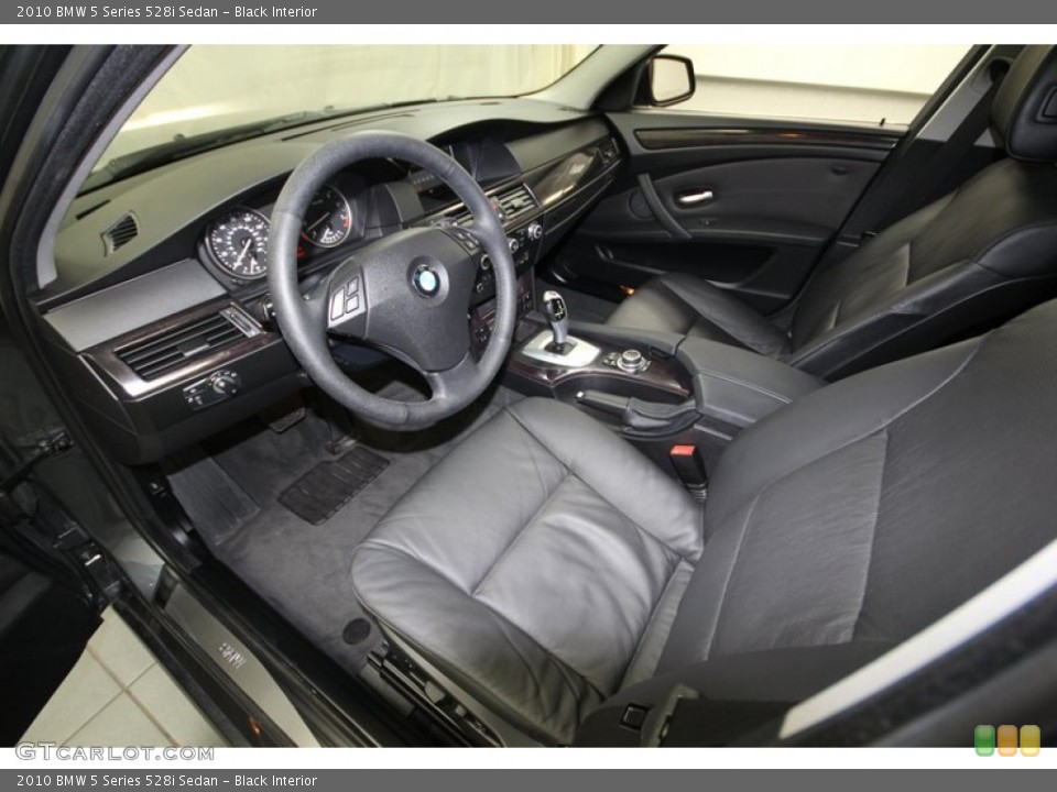 Black Interior Prime Interior for the 2010 BMW 5 Series 528i Sedan #77816024