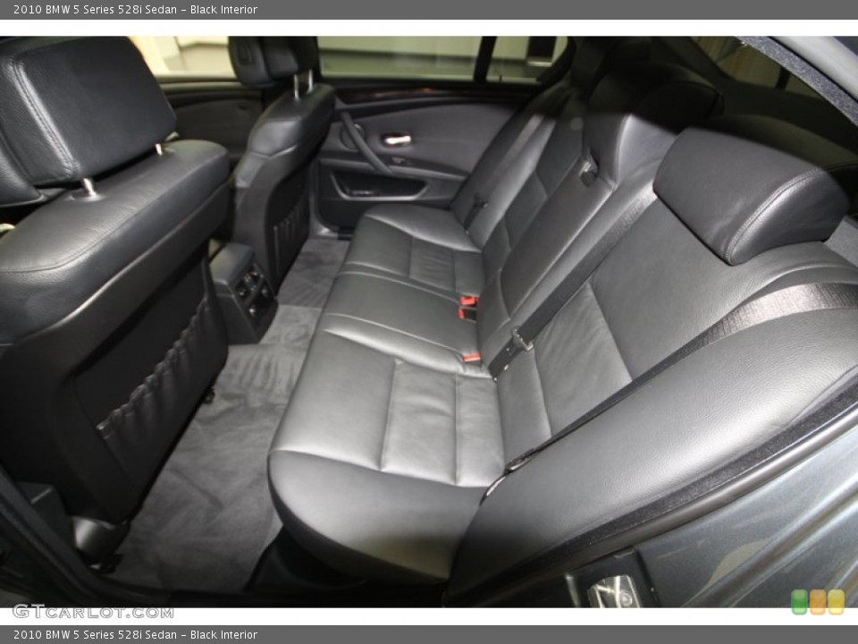 Black Interior Rear Seat for the 2010 BMW 5 Series 528i Sedan #77816031