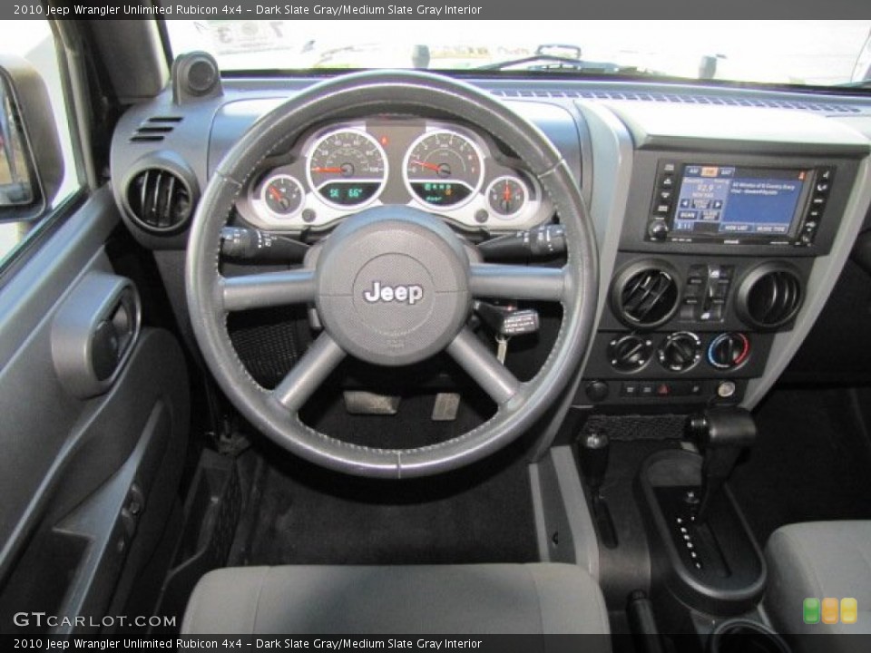 Dark Slate Gray/Medium Slate Gray Interior Dashboard for the 2010 Jeep Wrangler Unlimited Rubicon 4x4 #77816193