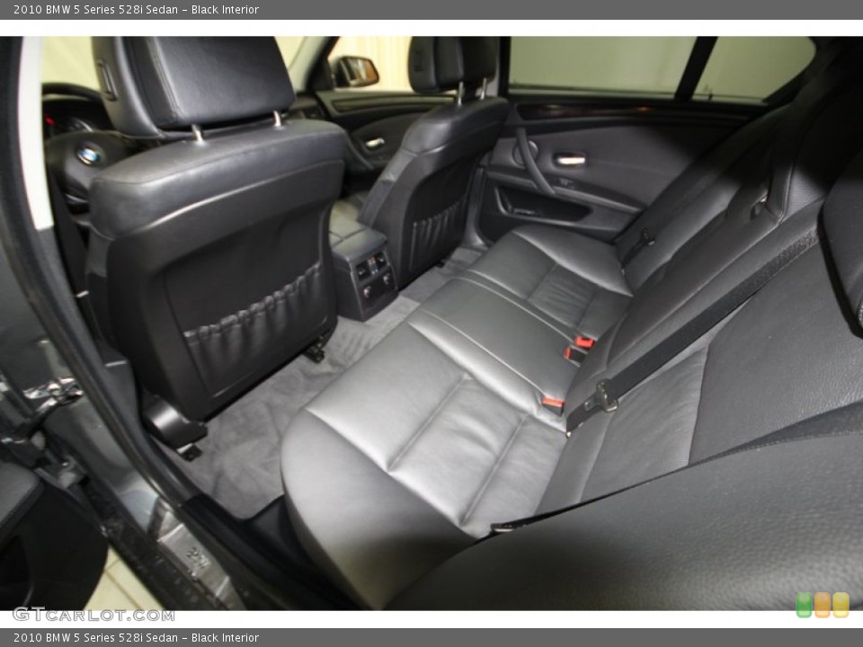 Black Interior Rear Seat for the 2010 BMW 5 Series 528i Sedan #77816207