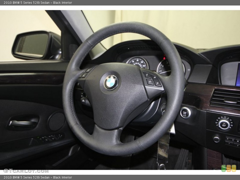 Black Interior Steering Wheel for the 2010 BMW 5 Series 528i Sedan #77816228