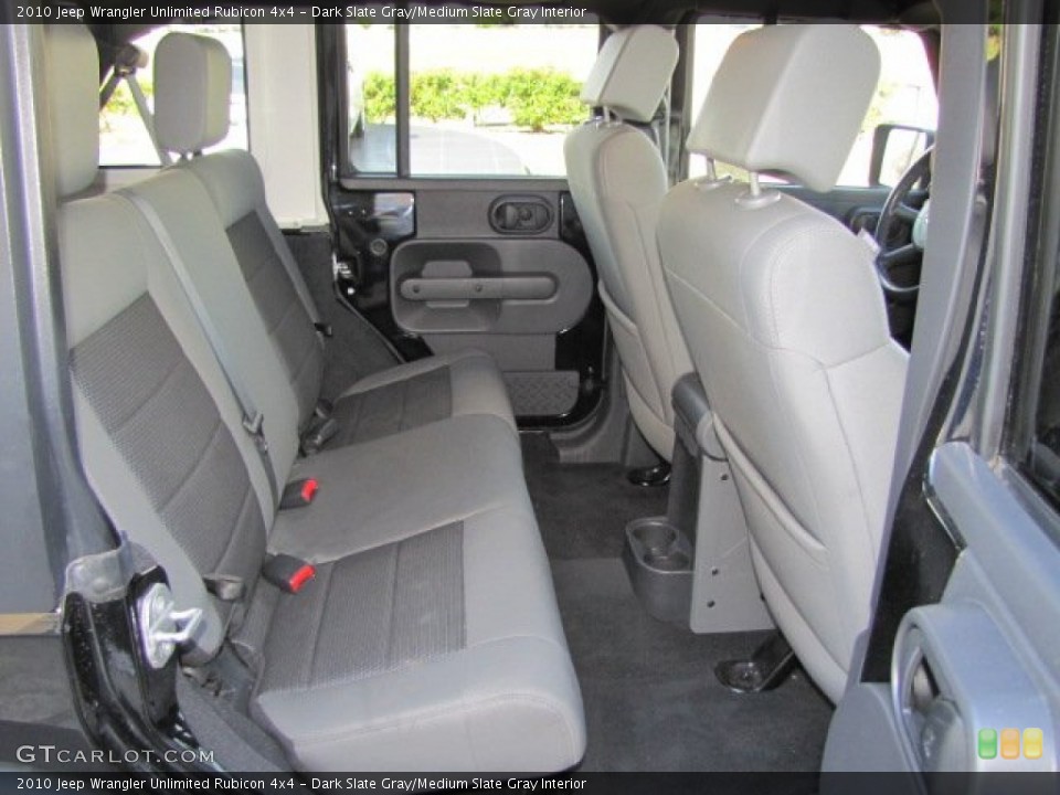 Dark Slate Gray/Medium Slate Gray Interior Rear Seat for the 2010 Jeep Wrangler Unlimited Rubicon 4x4 #77816291