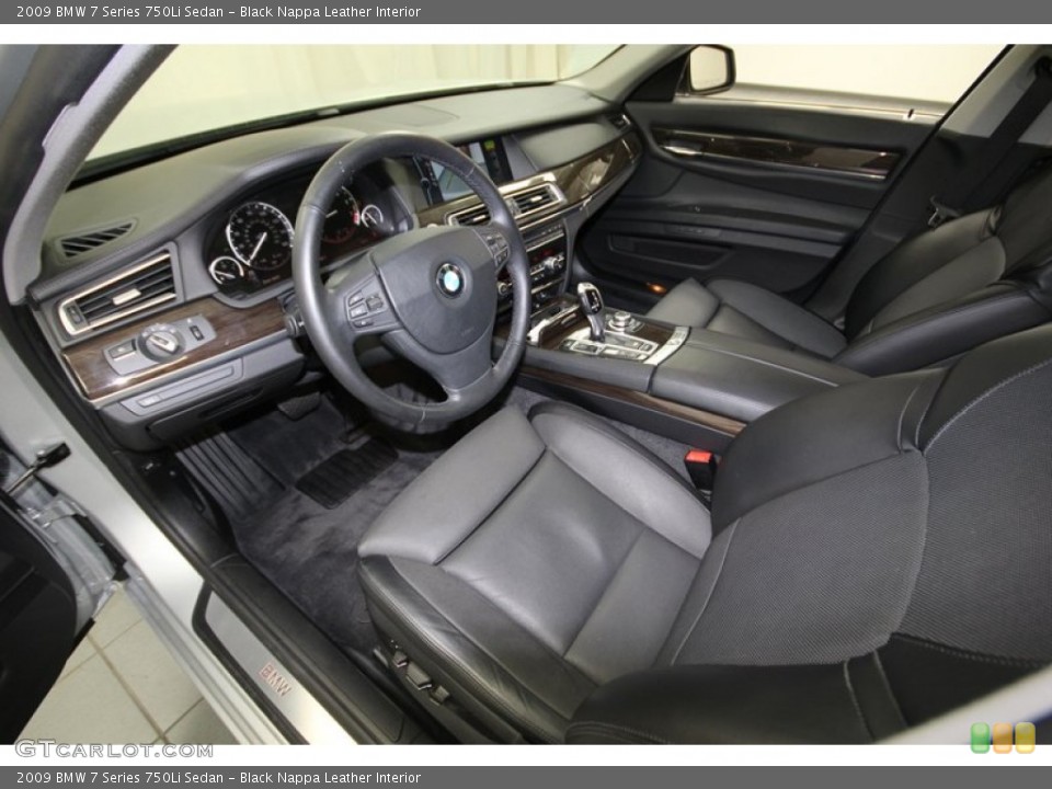 Black Nappa Leather Interior Prime Interior for the 2009 BMW 7 Series 750Li Sedan #77816540