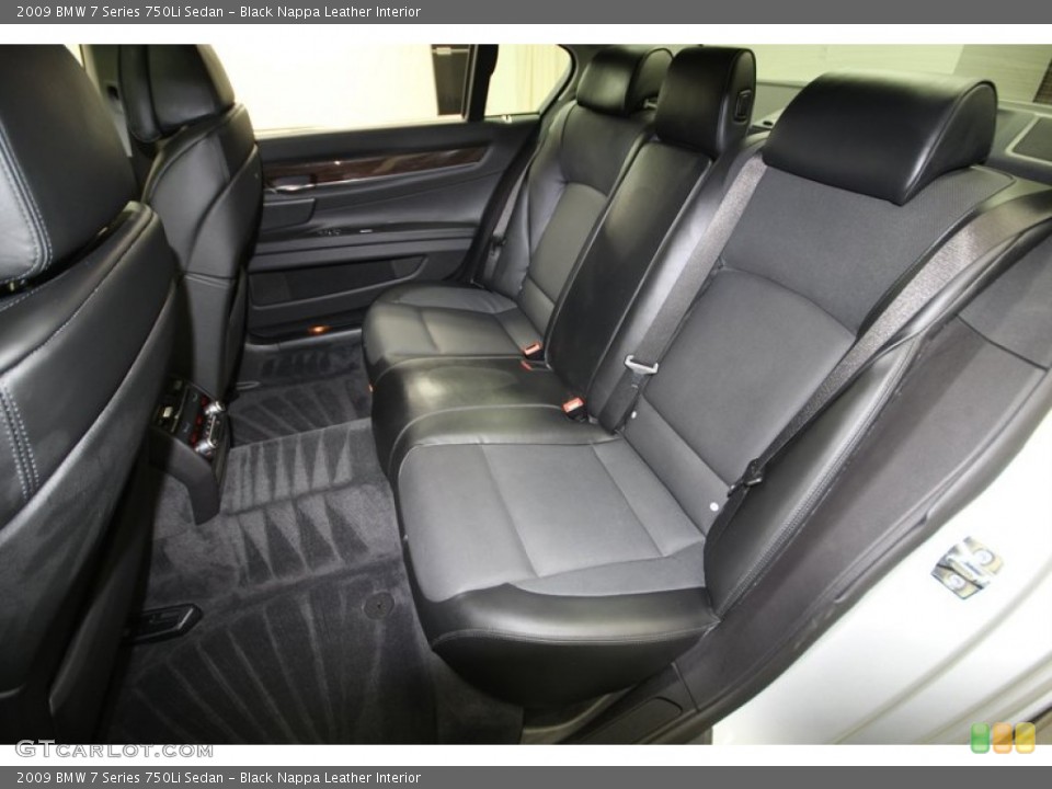 Black Nappa Leather Interior Rear Seat for the 2009 BMW 7 Series 750Li Sedan #77816548