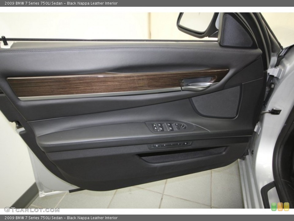 Black Nappa Leather Interior Door Panel for the 2009 BMW 7 Series 750Li Sedan #77816554
