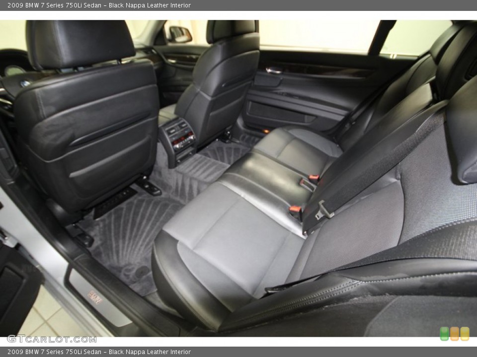 Black Nappa Leather Interior Rear Seat for the 2009 BMW 7 Series 750Li Sedan #77816730