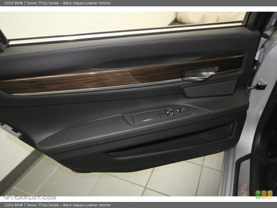 Black Nappa Leather Interior Door Panel for the 2009 BMW 7 Series 750Li Sedan #77816741