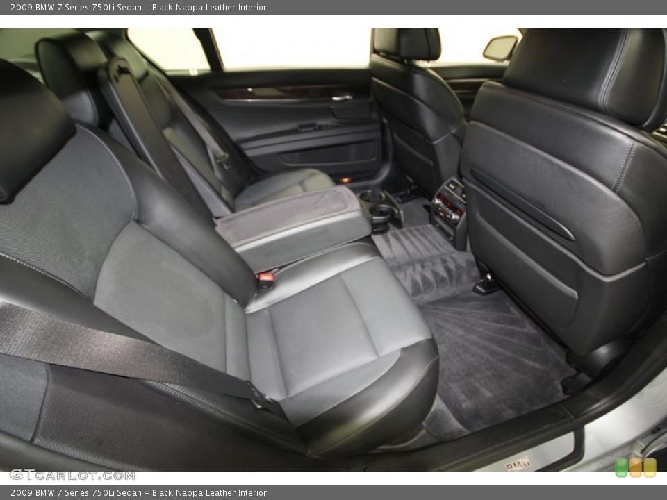 Black Nappa Leather Interior Rear Seat for the 2009 BMW 7 Series 750Li Sedan #77816816