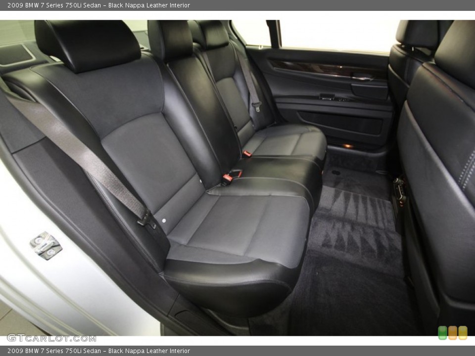 Black Nappa Leather Interior Rear Seat for the 2009 BMW 7 Series 750Li Sedan #77816847