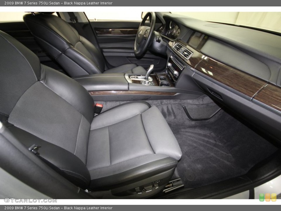 Black Nappa Leather Interior Front Seat for the 2009 BMW 7 Series 750Li Sedan #77816858