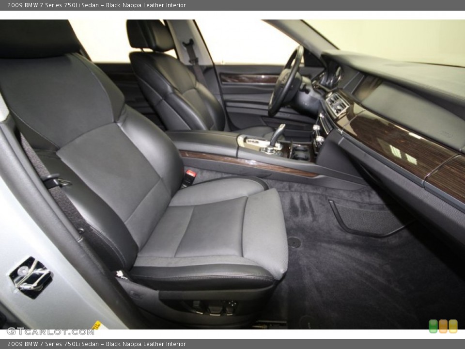 Black Nappa Leather Interior Front Seat for the 2009 BMW 7 Series 750Li Sedan #77816891