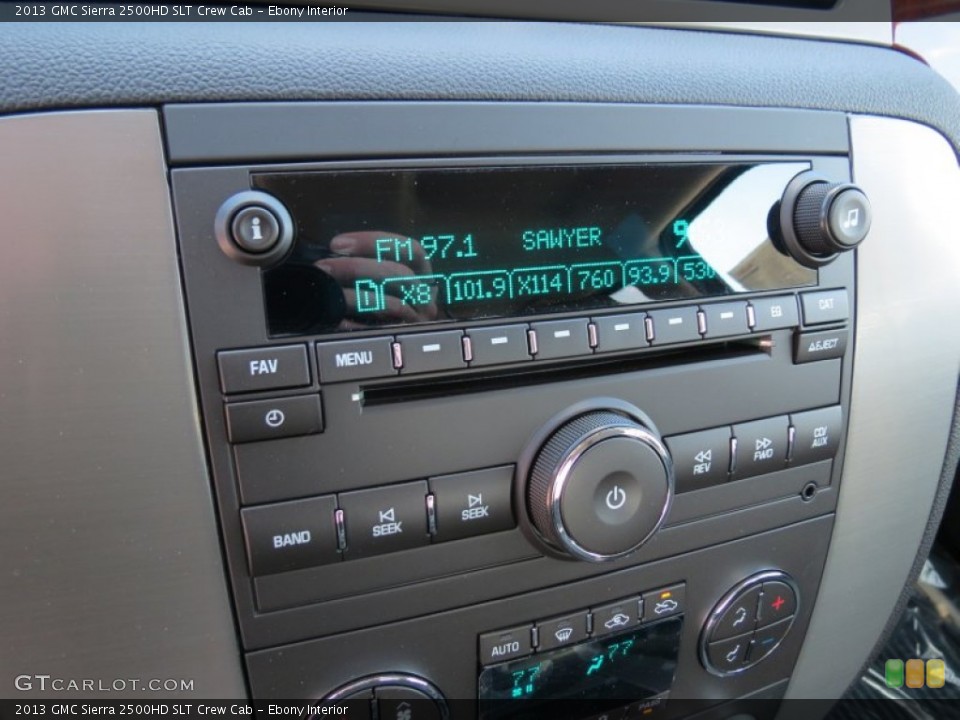Ebony Interior Controls for the 2013 GMC Sierra 2500HD SLT Crew Cab #77817998