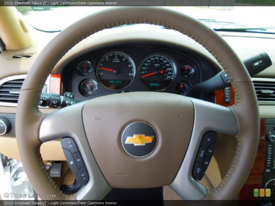 Light Cashmere/Dark Cashmere Interior Steering Wheel for the 2012 Chevrolet Tahoe LT #77818238