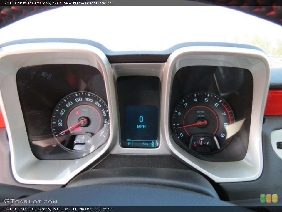 Inferno Orange Interior Gauges for the 2013 Chevrolet Camaro SS/RS Coupe #77818262
