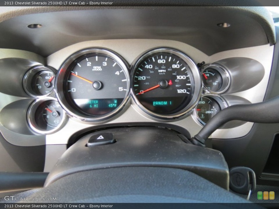 Ebony Interior Gauges for the 2013 Chevrolet Silverado 2500HD LT Crew Cab #77818418