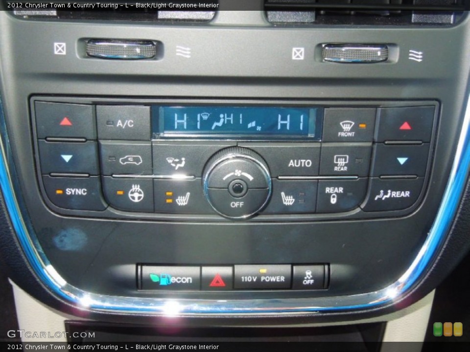Black/Light Graystone Interior Controls for the 2012 Chrysler Town & Country Touring - L #77818637