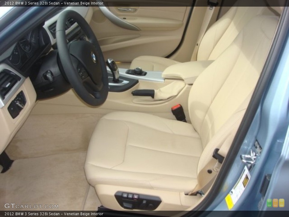 Venetian Beige Interior Front Seat for the 2012 BMW 3 Series 328i Sedan #77820405
