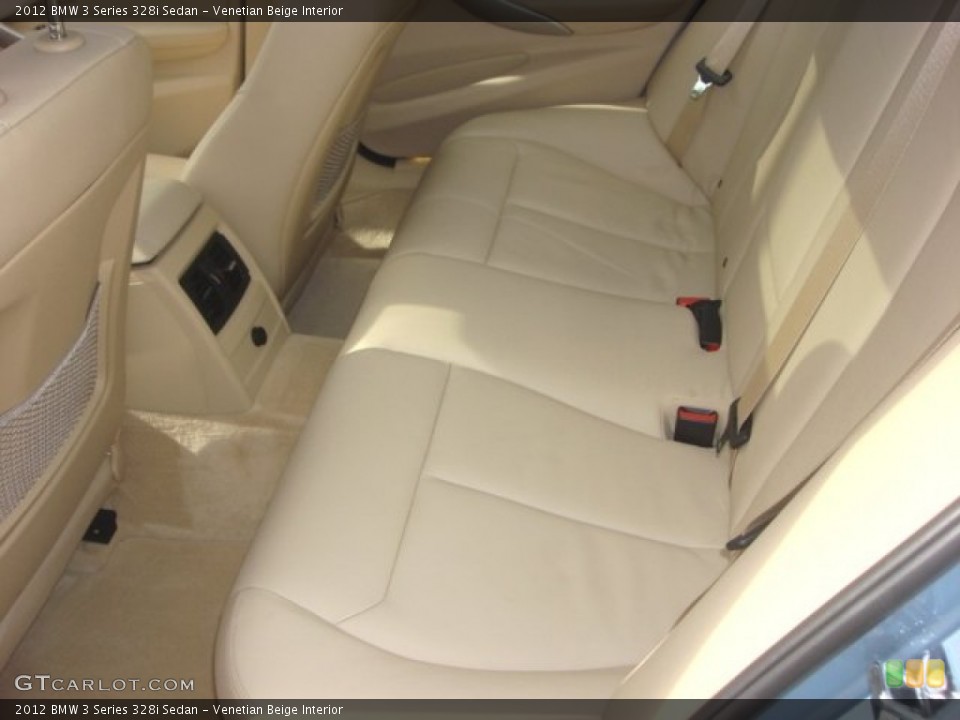 Venetian Beige Interior Rear Seat for the 2012 BMW 3 Series 328i Sedan #77820426