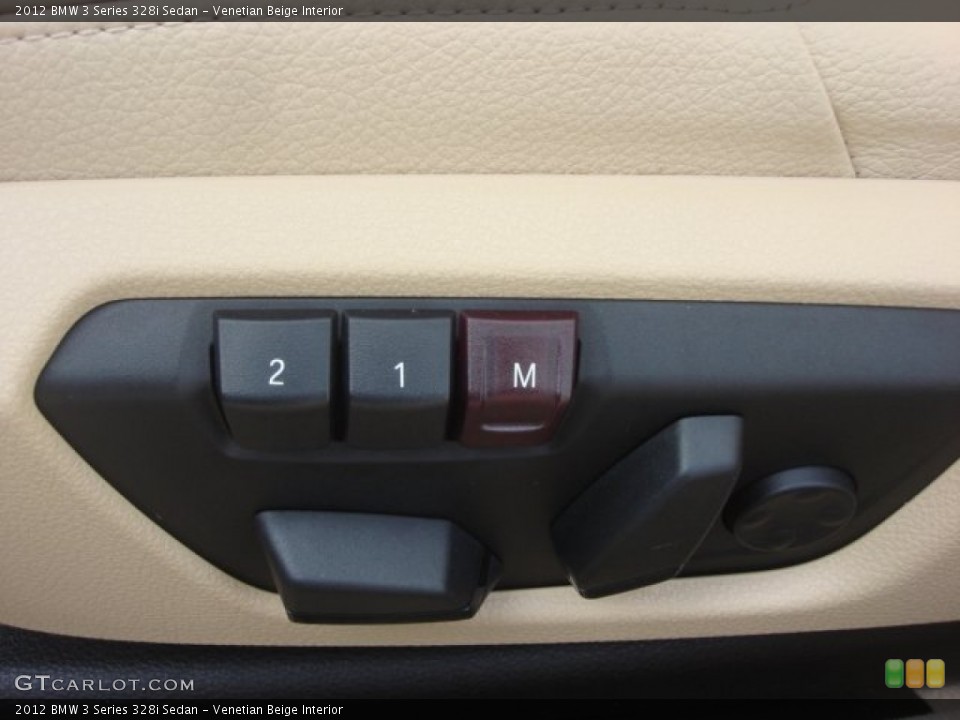 Venetian Beige Interior Controls for the 2012 BMW 3 Series 328i Sedan #77820543
