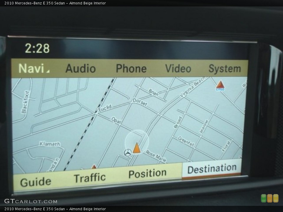 Almond Beige Interior Navigation for the 2010 Mercedes-Benz E 350 Sedan #77821278