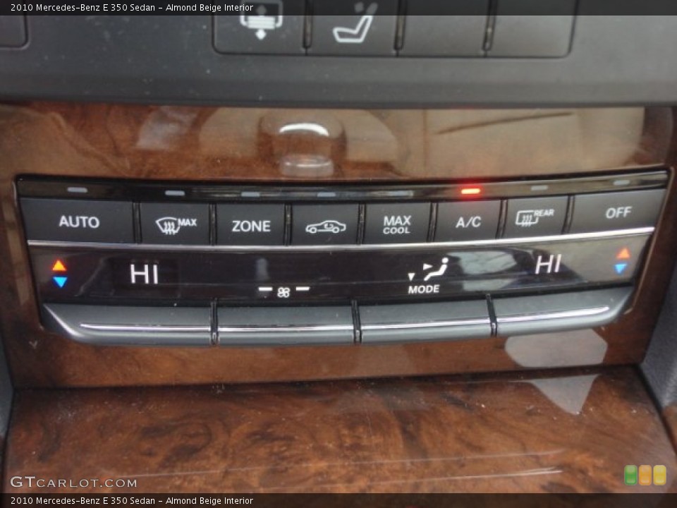 Almond Beige Interior Controls for the 2010 Mercedes-Benz E 350 Sedan #77821354
