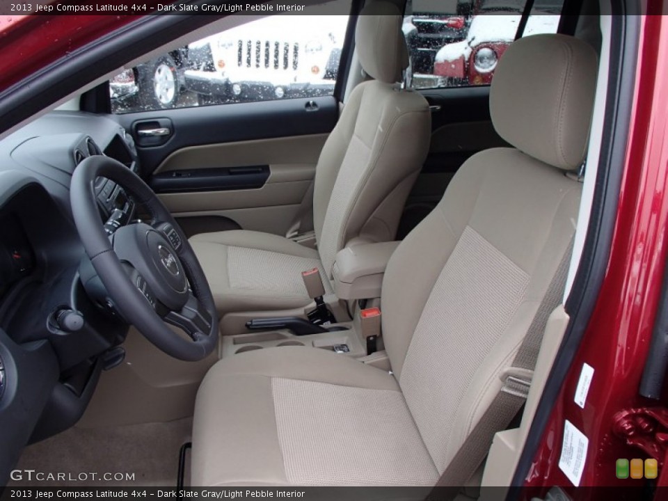 Dark Slate Gray/Light Pebble Interior Front Seat for the 2013 Jeep Compass Latitude 4x4 #77821395