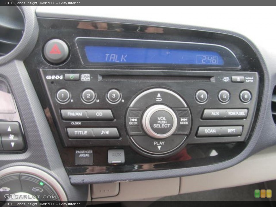 Gray Interior Controls for the 2010 Honda Insight Hybrid LX #77822008