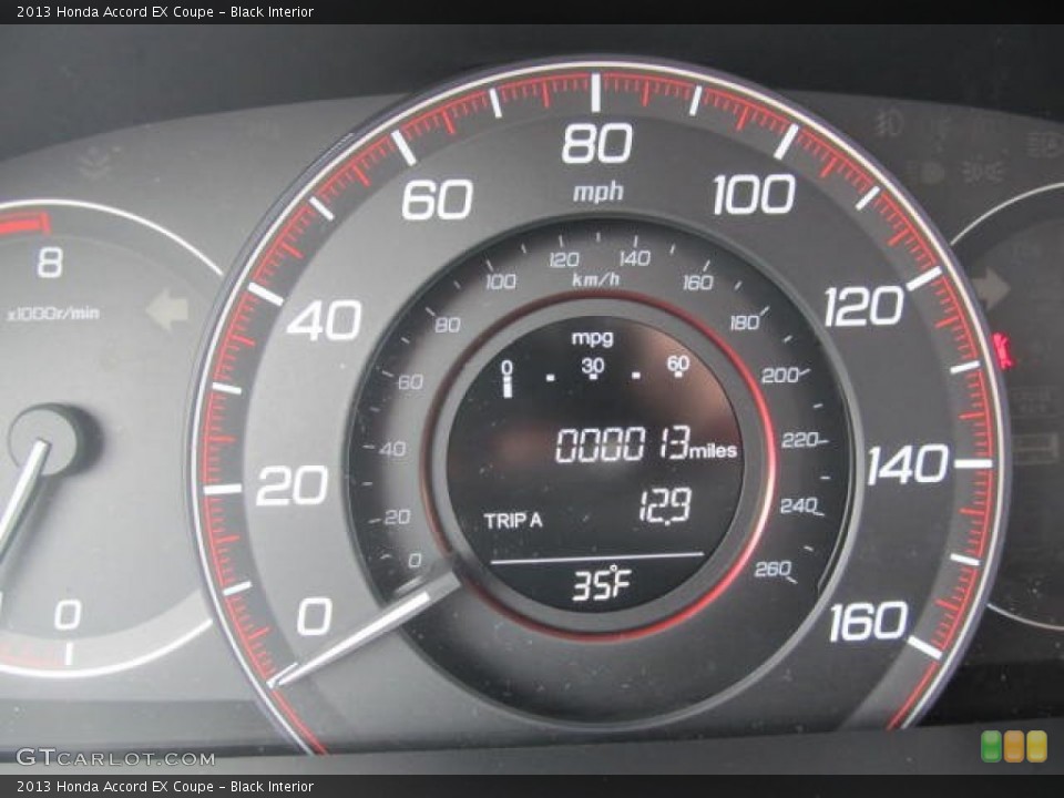 Black Interior Gauges for the 2013 Honda Accord EX Coupe #77823082