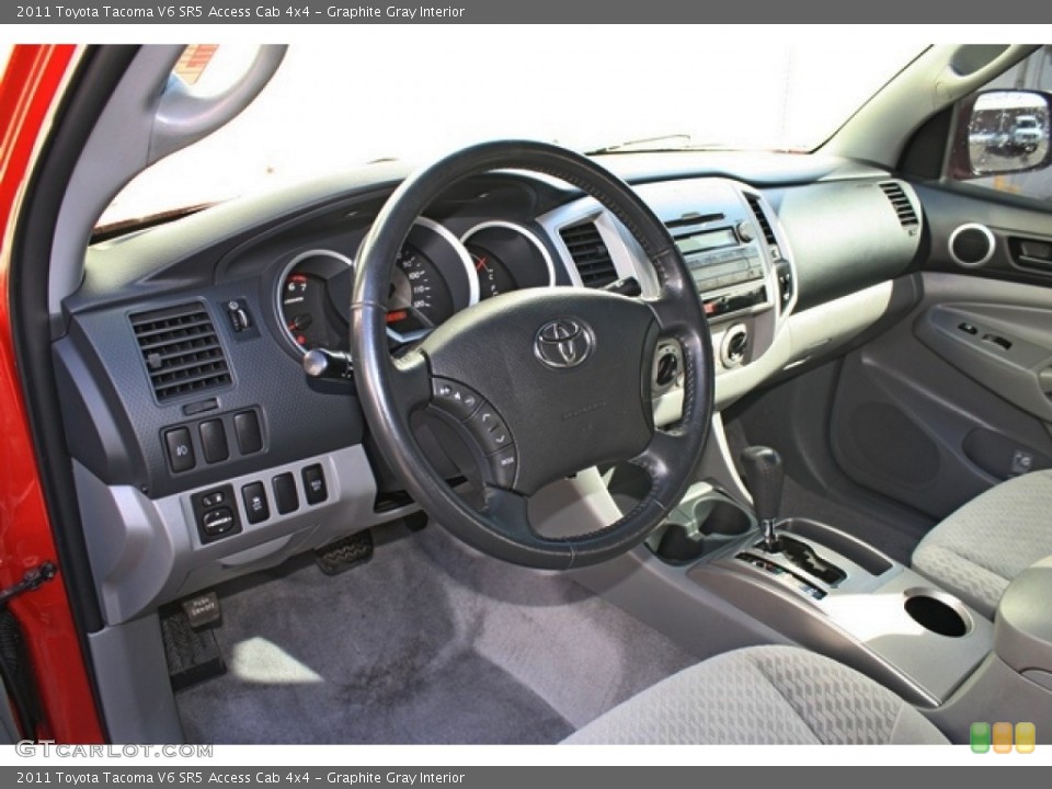 Graphite Gray Interior Photo for the 2011 Toyota Tacoma V6 SR5 Access Cab 4x4 #77823393