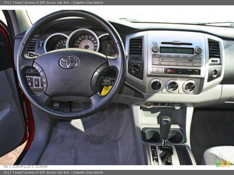 Graphite Gray Interior Dashboard for the 2011 Toyota Tacoma V6 SR5 Access Cab 4x4 #77823486