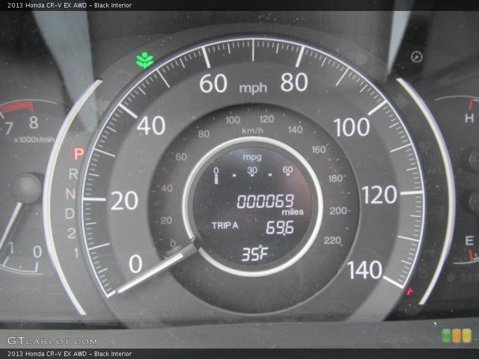 Black Interior Gauges for the 2013 Honda CR-V EX AWD #77823898