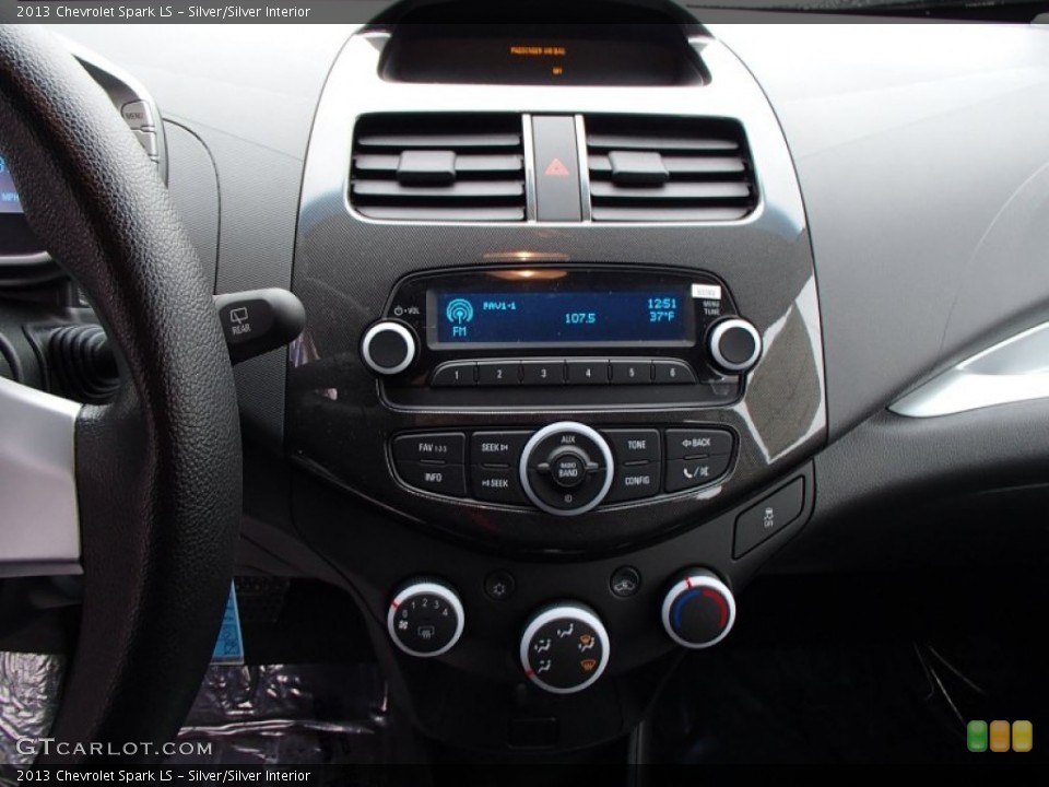 Silver/Silver Interior Controls for the 2013 Chevrolet Spark LS #77824130