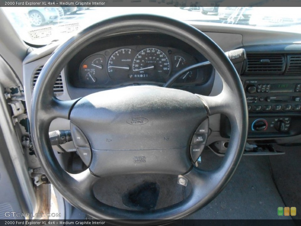 Medium Graphite Interior Steering Wheel for the 2000 Ford Explorer XL 4x4 #77824232