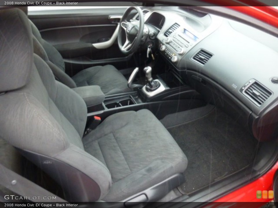 Black Interior Photo for the 2008 Honda Civic EX Coupe #77825445