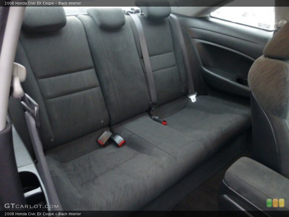 Black Interior Rear Seat for the 2008 Honda Civic EX Coupe #77825486