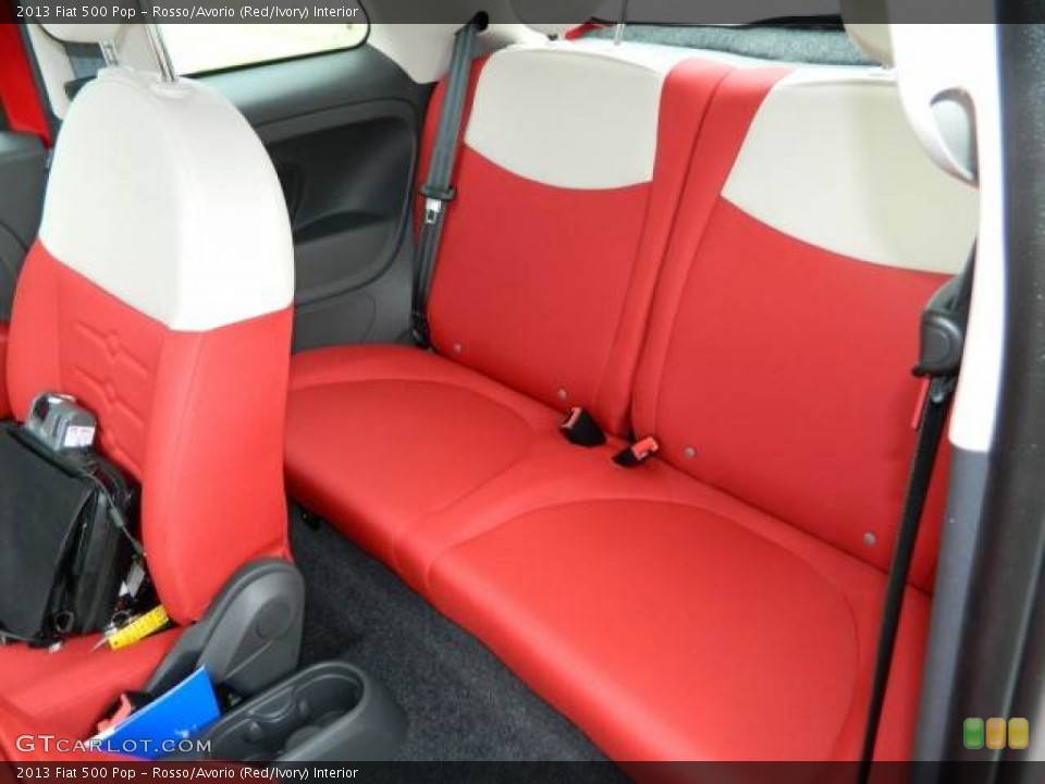 Rosso/Avorio (Red/Ivory) Interior Rear Seat for the 2013 Fiat 500 Pop #77826171