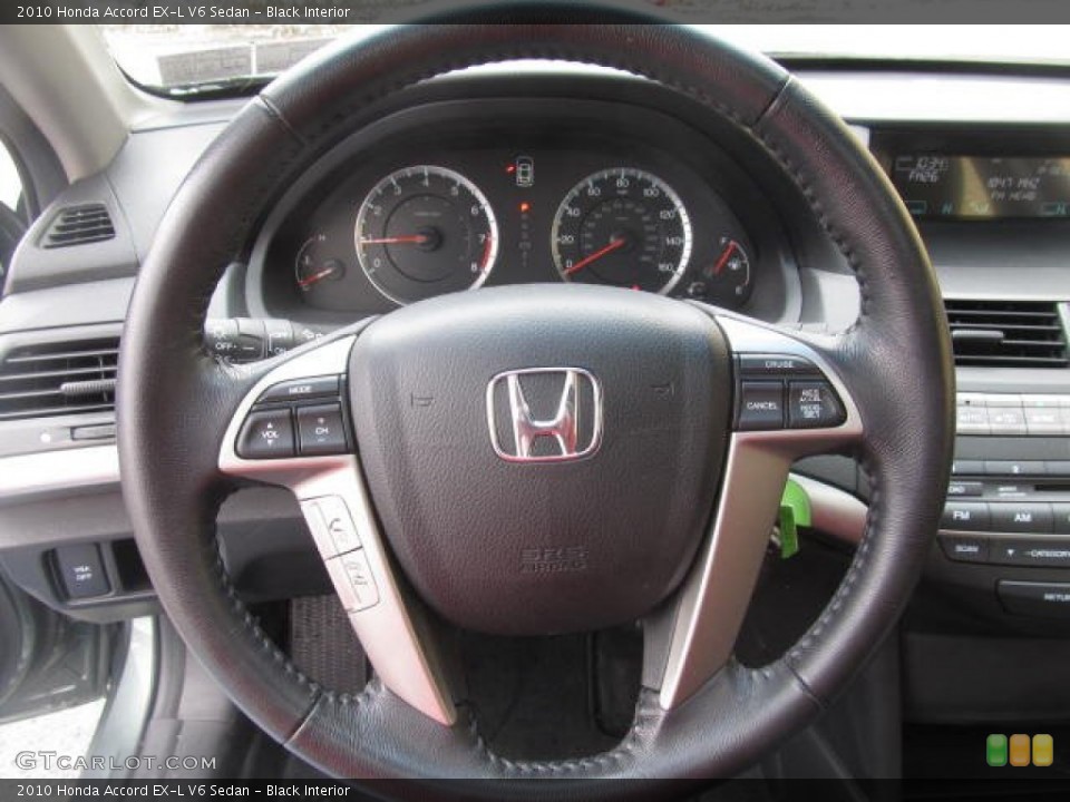 Black Interior Steering Wheel for the 2010 Honda Accord EX-L V6 Sedan #77826654